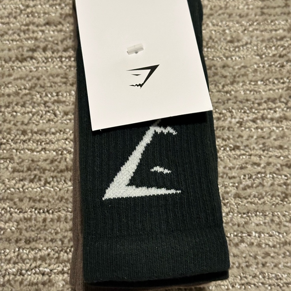 Gymshark Black and White Athletic Socks